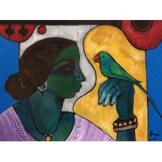 Abrar Ahmed, 14 x 18 Inch, Oil on Canvas, Figurative Painting, AC-AA-616 Abrar Ahmed, 14 x 18 Inch, Oil on Canvas, Figurative Painting, AC-AA-616